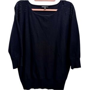 NWOT Cable & Gauge 3/4 Sleeve
Black 1X Studded Sweater